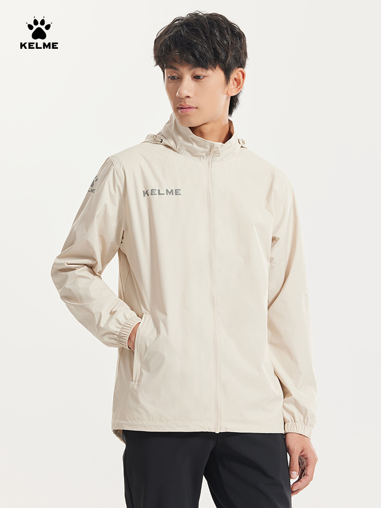 Outdoor Sport Waterproof Jacket - KELME-Blusão Desportivo Masculino, Windproof, Futebol, Impermeável,