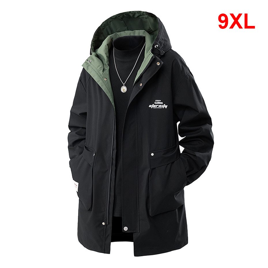 Outdoor Sport Waterproof Jacket - 9xl plus size longo blusão jaqueta