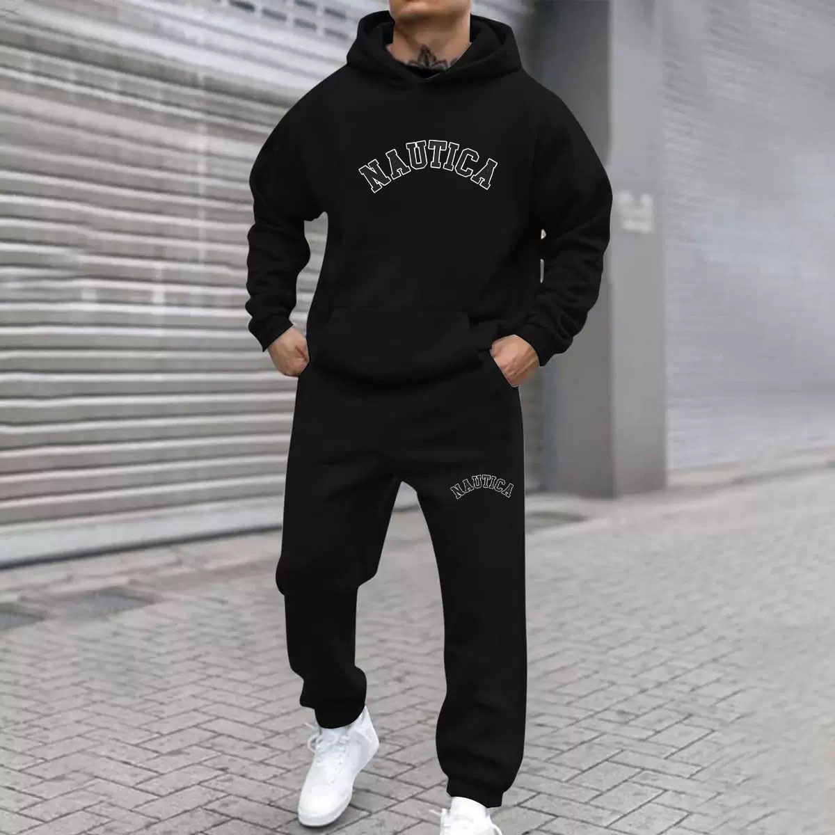 Outdoor Sports Leisure - Conjunto de Moletom Estampado Unissex Nautica