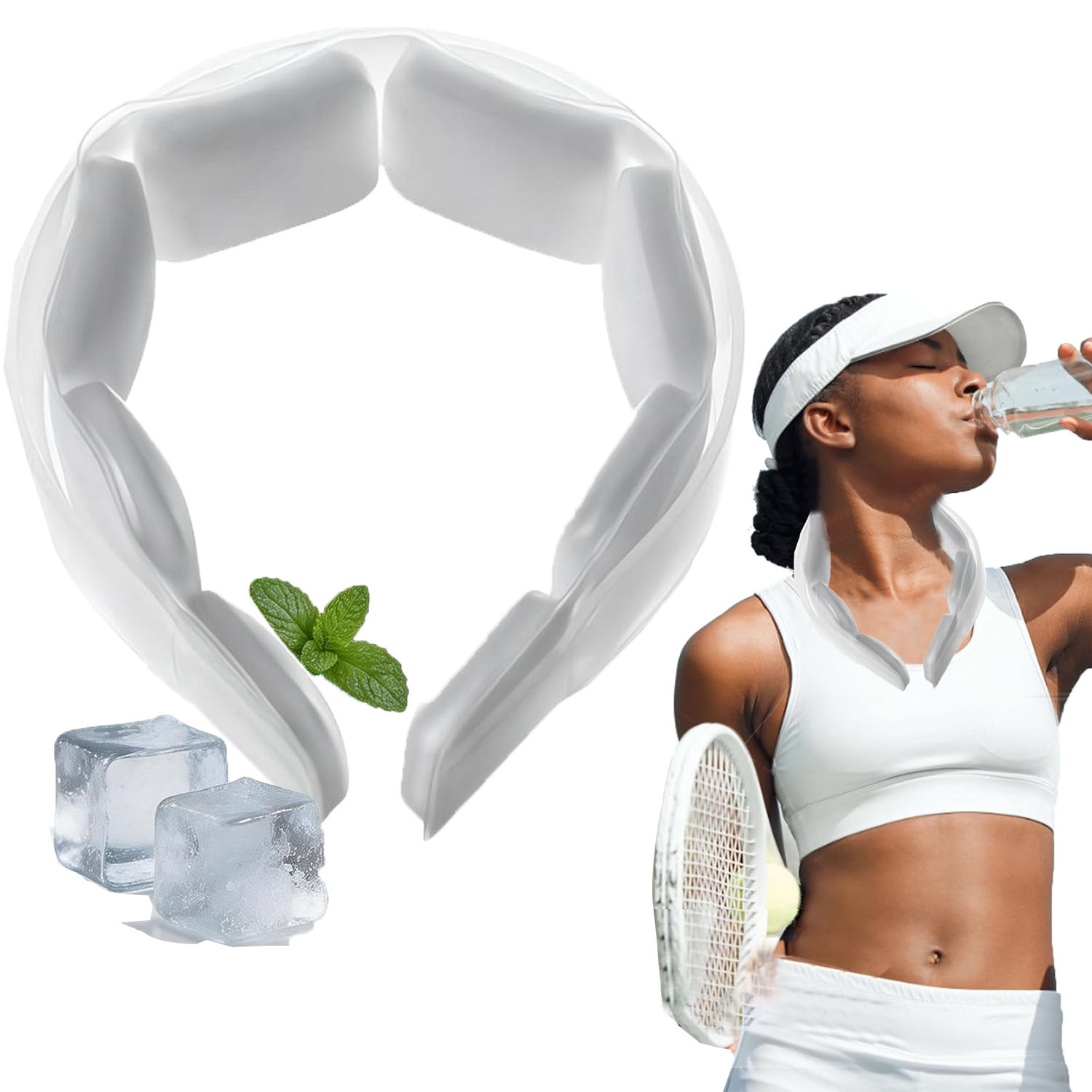 Outdoor Sport Hose - Anel de Gelo Reutilizável para Resfriamento