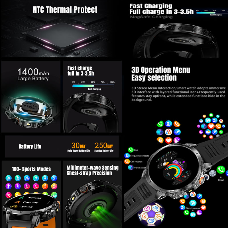 Novo Smartwatch Masculino 2026 - Definition Of Outdoor Sport avaliação e preço