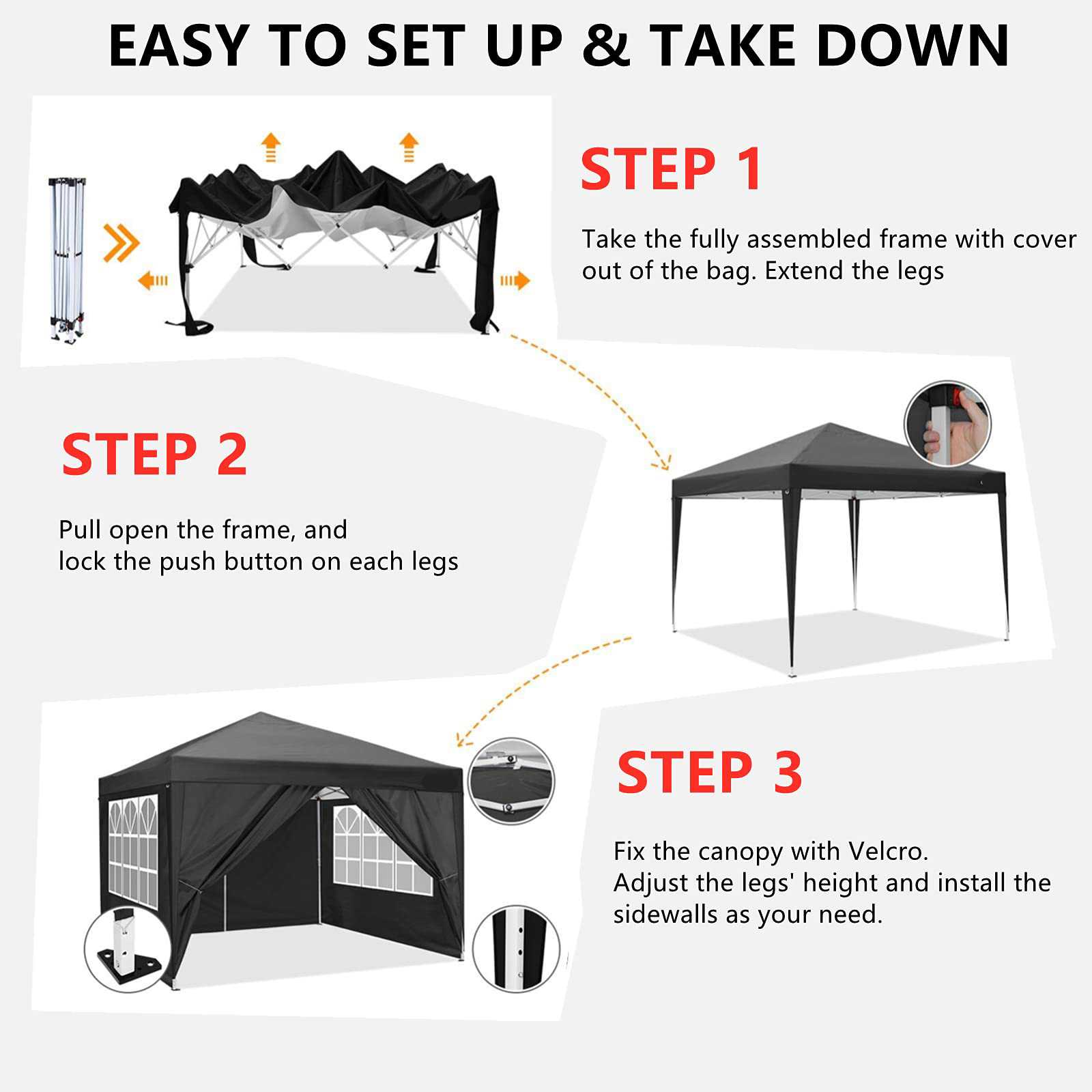 Tenda Pop-up 10x10FT, Gazebo P - Outdoor Sports Center avaliação e preço
